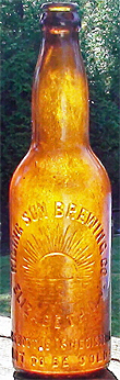 RISING SUN BREWING COMPANY EMBOSSED BEER BOTTLE