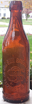 RISING SUN BREWING COMPANY EMBOSSED BEER BOTTLE