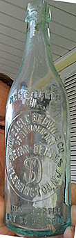 THE EAGLE BREWING COMPANY OF NEWARK, N.J. EMBOSSED BEER BOTTLE