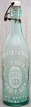 GREENVILLE BREWING COMPANY EMBOSSED BEER BOTTLE