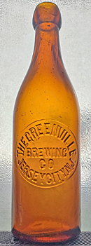 GREENVILLE BREWING COMPANY EMBOSSED BEER BOTTLE