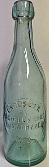 LAGER BIER BY ROHBECK BROTHERS EMBOSSED BEER BOTTLE