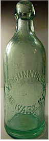 J. A. CUNNINGHAM WEISS BEER EMBOSSED BEER BOTTLE