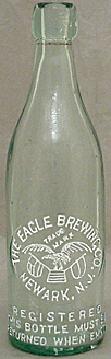 THE EAGLE BREWING COMPANY EMBOSSED BEER BOTTLE