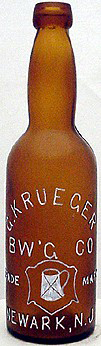 G. KRUEGER BREWING COMPANY EMBOSSED BEER BOTTLE