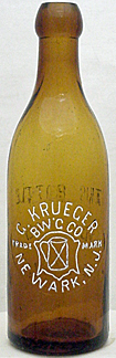 G. KRUEGER BREWING COMPANY EMBOSSED BEER BOTTLE