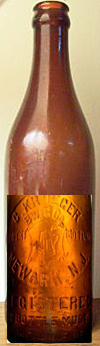 G. KRUEGER BREWING COMPANY EMBOSSED BEER BOTTLE