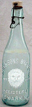 LYON & SONS BREWING COMPANY EMBOSSED BEER BOTTLE