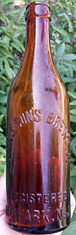 LYON & SONS BREWING COMPANY EMBOSSED BEER BOTTLE