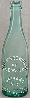 UNION BREWING COMPANY OF NEWARK EMBOSSED BEER BOTTLE