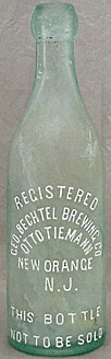 GEORGE BECHTEL BREWING COMPANY EMBOSSED BEER BOTTLE