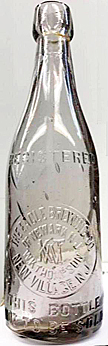 THE EAGLE BREWING COMPANY OF NEWARK, N.J. EMBOSSED BEER BOTTLE