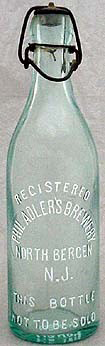 PHIL ADLER'S BREWERY EMBOSSED BEER BOTTLE