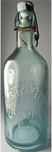 C. SHAFFERY WEISS BEER EMBOSSED BEER BOTTLE