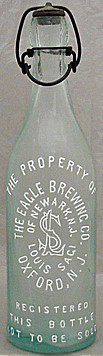 THE EAGLE BREWING COMPANY OF NEWARK, N.J. EMBOSSED BEER BOTTLE