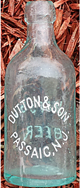 DUTTON & SON WEISS BEER EMBOSSED BEER BOTTLE