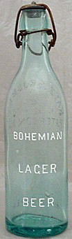 BOHEMIAN LAGER BEER EMBOSSED BEER BOTTLE