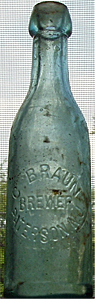 C. BRAUN BREWER EMBOSSED BEER BOTTLE