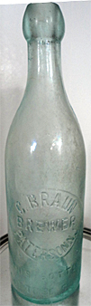 C. BRAUN BREWER EMBOSSED BEER BOTTLE