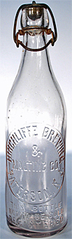 HINCHLIFFE BREWING & MALTING COMPANY EMBOSSED BEER BOTTLE