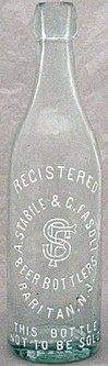 A. STABILE & G. FASOLI BEER BOTTLERS EMBOSSED BEER BOTTLE
