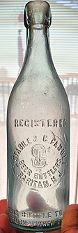 A. STABILE & G. FASOLI BEER BOTTLERS EMBOSSED BEER BOTTLE