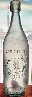 A. STABILE & G. FASOLI BEER BOTTLERS EMBOSSED BEER BOTTLE