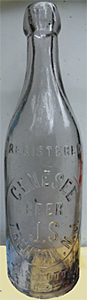 GENESEE BEER EMBOSSED BEER BOTTLE