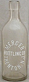 MERCER BOTTLING COMPANY WEISS BIER EMBOSSED BEER BOTTLE