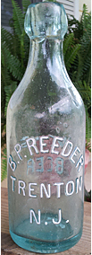 B. P. REEDER WEISS BEER EMBOSSED BEER BOTTLE