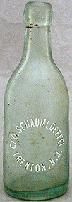 GEORGE SCHAUMLOEFFEL WEISS BEER EMBOSSED BEER BOTTLE