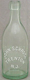 JOHN SCHROTH WEISS BEER EMBOSSED BEER BOTTLE