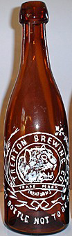 TRENTON BREWING COMPANY EMBOSSED BEER BOTTLE