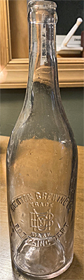 TRENTON BREWING COMPANY BOTTLING DEPARTMENT EMBOSSED BEER BOTTLE