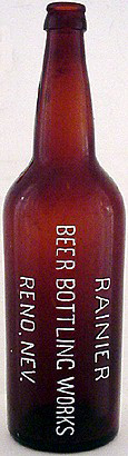 RAINIER BEER BOTTLING WORKS EMBOSSED BEER BOTTLE