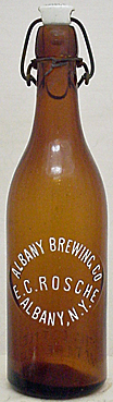 ALBANY BREWING COMPANY EMBOSSED BEER BOTTLE