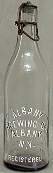 ALBANY BREWING COMPANY EMBOSSED BEER BOTTLE