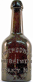 ANDERSON & COMPANY HOME BREWED ALE EMBOSSED BEER BOTTLE