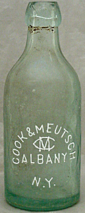 COOK & MEUTSCH WEISS BIER EMBOSSED BEER BOTTLE