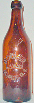 DOBLER LAGER EMBOSSED BEER BOTTLE