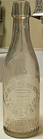 THE HEDRICK BREWING COMPANY EMBOSSED BEER BOTTLE