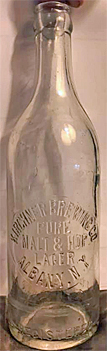 KIRCHNER BREWING COMPANY EMBOSSED BEER BOTTLE