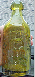 GEORGE WEBER WEISS BEER EMBOSSED BEER BOTTLE