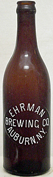 EHRMAN BREWING COMPANY EMBOSSED BEER BOTTLE