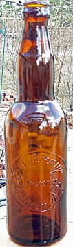 C. A. KOENIG'S BREWERY EMBOSSED BEER BOTTLE