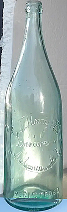 C. A. KOENIG'S BREWERY EMBOSSED BEER BOTTLE