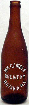 WILLIAM GAMBLE BREWERY EMBOSSED BEER BOTTLE