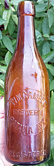 WILLIAM GAMBLE BREWERY EMBOSSED BEER BOTTLE