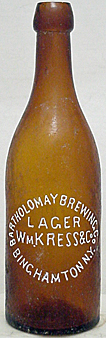 BARTHOLOMAY BREWING COMPANY EMBOSSED BEER BOTTLE