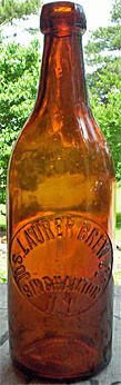 JOSEPH LAURER BREWING COMPANY EMBOSSED BEER BOTTLE